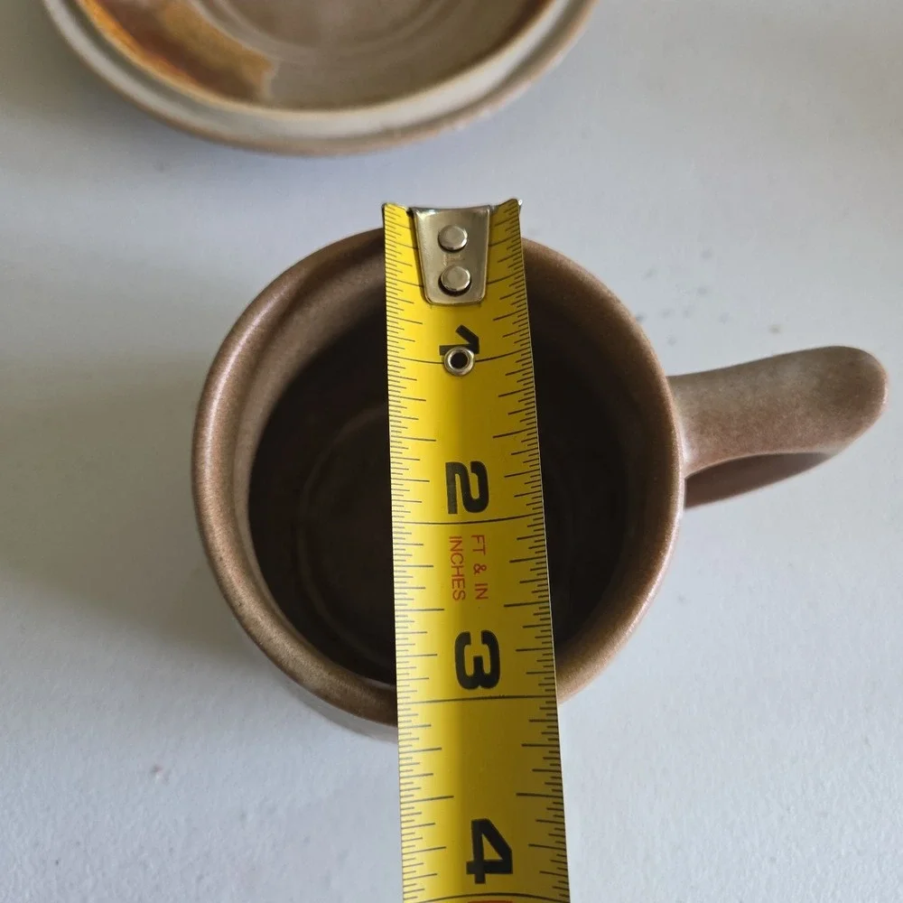 Laurentian Pottery Tundra 8-405 Tea Coffee Cup SaucerCanada Stoneware Drip Glaze